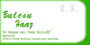 bulcsu haaz business card